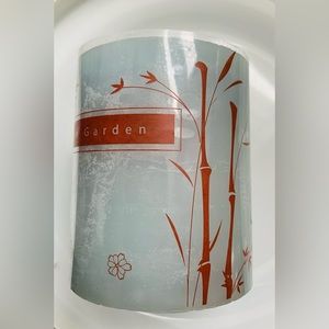 🕯️ Pillar Candle Blue-Grey African Rain & Square Glass Pillar Candle Plate